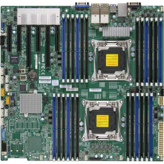 Supermicro X10DRI-T4 EATX Server Motherboard - Dual Socket LGA 2011 - Intel C612 Chipset - DDR4 SATA3&USB3.0