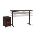 thumbnail image 3 of Move 60 Series 72W x 30D Adjustable Desk Set in Mocha Cherry - Engineered Wood, 3 of 7