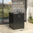 thumbnail image 3 of LHRIVER 22in Square Outdoor Fire Pit -Propane Metal Stove with Lava Rocks , 40000 BTU Heat Output, for Picnics/Bonfires/Patio Gardens, 3 of 8