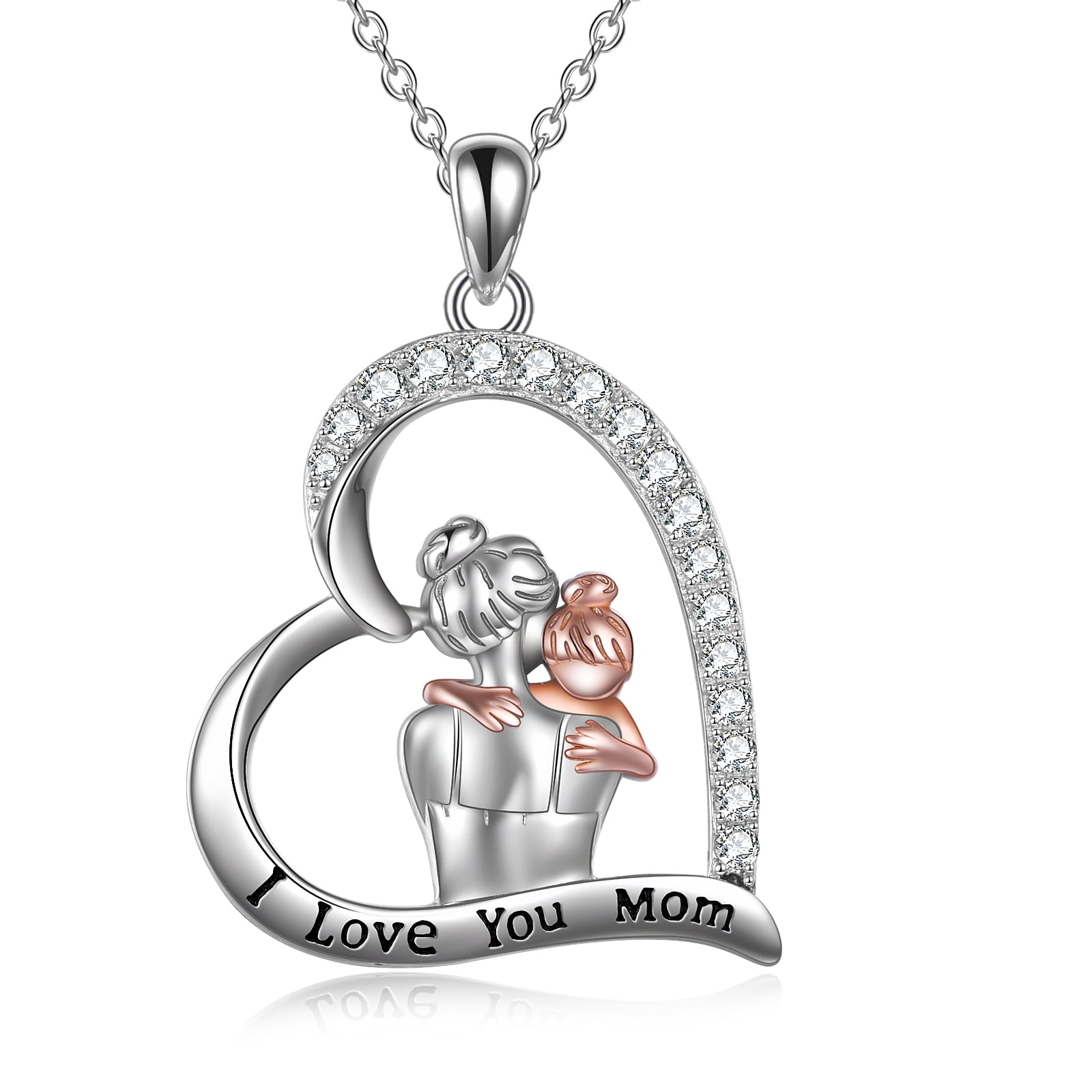 Silver Mom Necklace