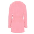 thumbnail image 5 of Bxsruta Womens Plush Fleece Bathrobe Soft Fluffy Sleepwear Long Sleeve Housecoat with Pockets, 5 of 6