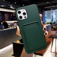 thumbnail image 2 of Wallet Phone Case Compatible with iPhone 12 Pro Max, Card Slot Design, Simple Color Purse Protective Business Case Hard Back Covers (Green, iPhone 12 Pro Max), 2 of 14