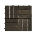 thumbnail image 6 of 30 Pack 12in Interlocking Deck Tiles Light Gray Acacia Hardwood Outdoor Flooring Waterproof Anti Mildew DIY Snap Together Patio Floor Tiles for Balcony Poolside Garden Walkway Porch Renovation, 6 of 13