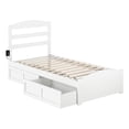 thumbnail image 2 of AFI Warren Solid Wood Twin Bed w/ Footboard & 2 Drawers in White, 2 of 13