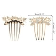 thumbnail image 2 of Unique Bargains 1 Pc Women Rhinestones 5 Teet Hair Insert Comb for Straight Thick Wavy Curly Hair White Alloy Rhinestone, 2 of 3