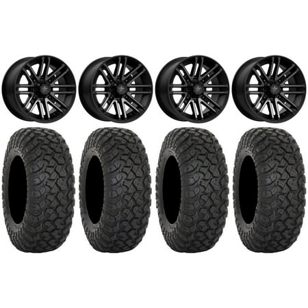MSA Black Rogue 14 UTV Wheels 30 RT320 Tires Kawasaki Teryx Mule MSA Black Rogue 14 UTV Wheels 30 RT320 Tires Kawasaki Teryx Mule