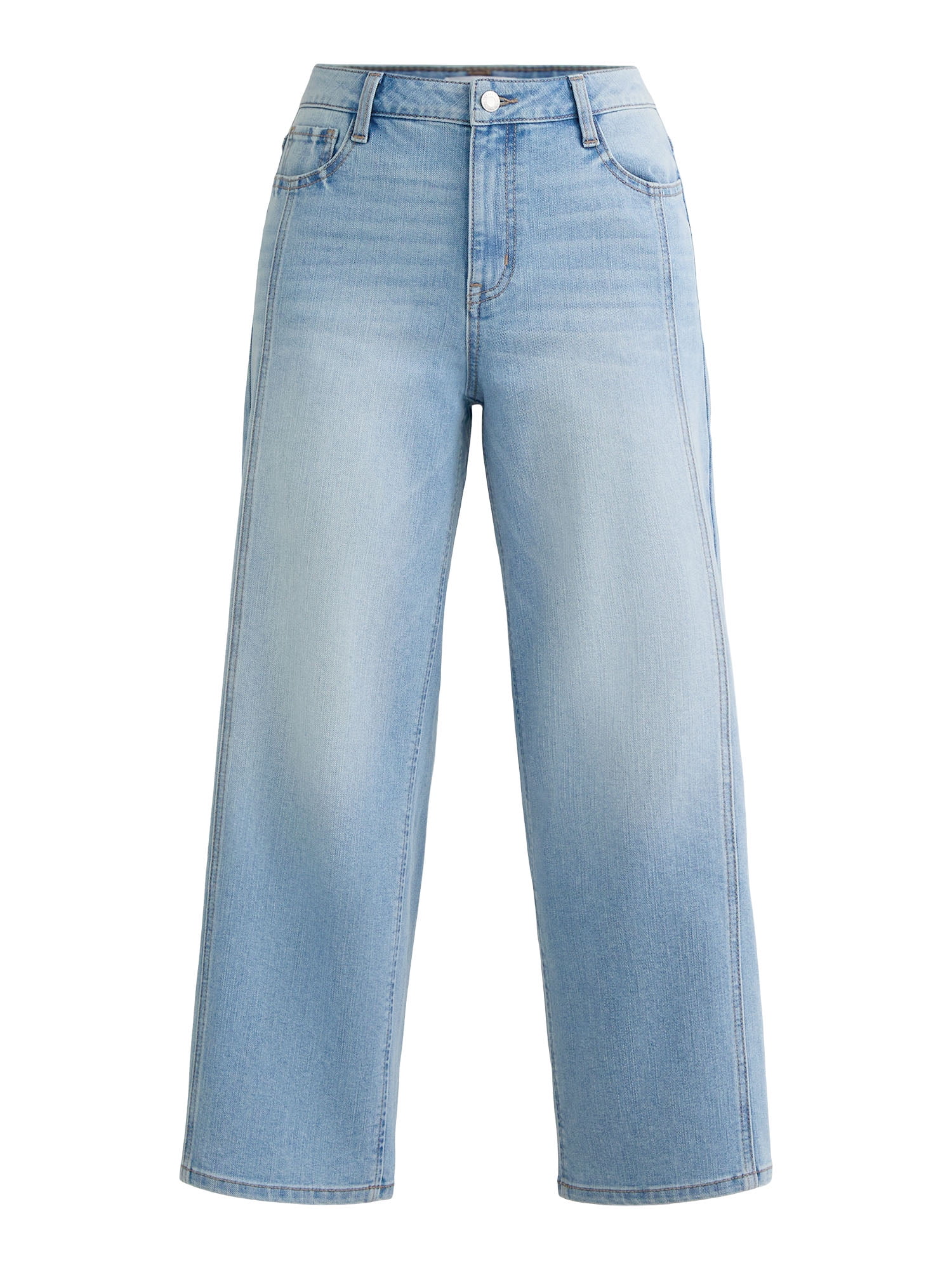 Time & Tru Women's Wide Leg Jean, 26" Inseam, Size Range 2-20