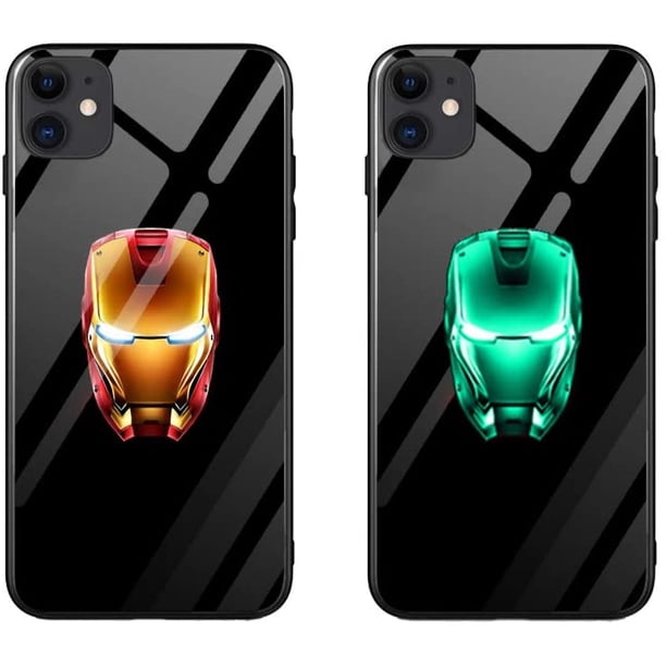 Marvel Hero Luminous Case For Iphone 11 Tempered Glass Back Cover Bumper Style Case Ironman Iphone 11 Glow In The Dark Walmart Com Walmart Com