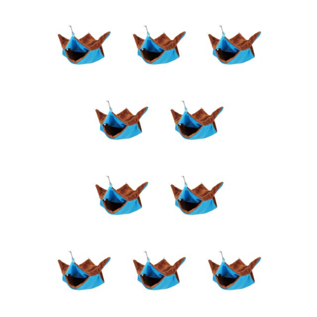 Billuyoard Hamaca y cómoda para mascotas que proporciona un lugar de descanso acogedor para un amigo peludo hamaca de hámster de felpa azul azul pequeño20*20cm 10Conjunto
