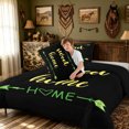 thumbnail image 4 of meiyoeat Rustic Home Sweet Full Size Comforter Sets for Adults Men Women, Arrow Quote Bedding Comforter Set, Black, Black Reversible, 3 Pieces, 1 Comforter and 2 Pillowcases, 4 of 6