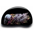 thumbnail image 2 of Daytona Helmets D6-SKW ‘Skull Cap’ with Skull Wings Half Face Helmet Black, 2 of 8