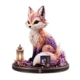 thumbnail image 2 of 3D Beaded Fox DIY Kit, Dark Magical Forest Beading Kit, Handcrafted 3D Animal Figurine Set for Shelf Display DIY Craft Project, 2 of 8