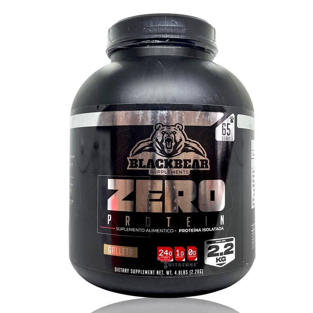 Proteína Isolatada Zero Carbs 2.2 kg Galleta 65 serv The Blackbear BLACKBZEROBOTEGALLETA