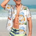 thumbnail image 4 of Picia Gnome Camping Fishing Gentle Cotton Regular Fit Short Sleeve Casual Hawaiian Shirt for Men-Small, 4 of 8