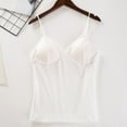 thumbnail image 2 of XuJwPNcy Women's Camisole with Bras V Neck Sleeveless Summer Basic Ribbed Undershirt Pajama Cami Tank Tops, 2 of 4