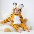 thumbnail image 1 of Bebé recién nacido niñas niños dibujos animados unicornio conejo Panda Animal franela peleles de manga larga pijamas suaves de Navidad monos para niños pequeños, 1 of 2