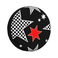 thumbnail image 2 of 17'' Black and White Star Pattern Tire Cover, Universal Spare Wheel Covers, Dust-Proof, Water-Proof, Sun-Proof and Corrosion-Proof, 2 of 9