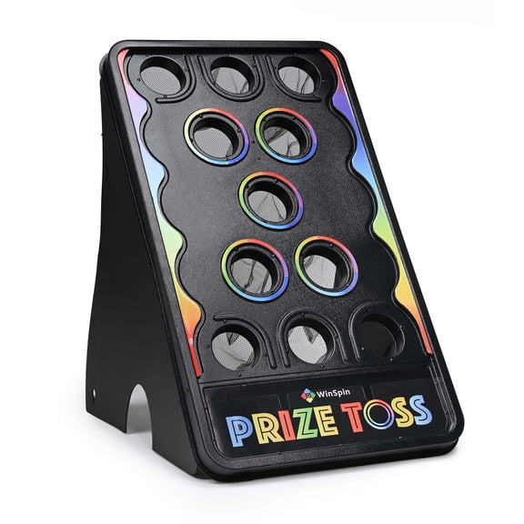 WinSpin Bean Bag Toss Game Cornhole Board Set Prize Toss with 5 Bean Bags Stakes