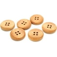 thumbnail image 3 of Bamboo Buttons 4 Holes Concave Wood Button for Garment Sewing DIY Crafts A52 (21mm, 12pcs), 3 of 5