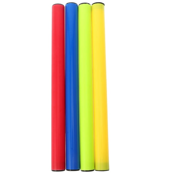 Ciieeo 4Pcs Plastic Relay Baton Track and Field Events Relay Batons Racing Competition Tools (Random Color)