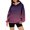Purple, variant on Women Hoodies Long Sleeve Loose Oversized Fall Womens Clothes Gradient Color with Pocket Drawstring Women Sweatshirt Winter Casual for City Sightseeing Gray S