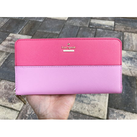 Kate Spade Cameron Street Lacey Large Zip Around Wallet Bright Flamingo (Best Kate Spade Wallet)