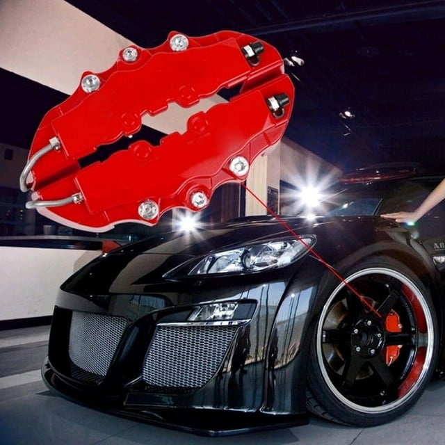 4Pcs 3D Style Car Disc Brake Caliper Covers Front & Rear Kits;4Pcs 3D Style Car Disc Brake Caliper Covers Front & Rear Kits