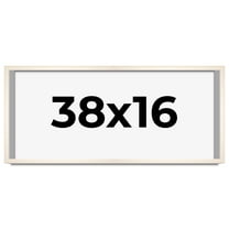 38x16 Frame White Wheat Solid Wood Picture Frame | Moulding Width 0.75 Inches | Interior Depth 0.5