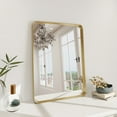 thumbnail image 2 of BEAUTYPEAK 22"x30"Rectangular Bathroom Mirror Wall-Mounted Mirror with Deep Frame,Gold, 2 of 6