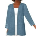 thumbnail image 1 of Timegard Lightweight Cardigan for Women Plus Size Front Open Breathable 3/4 Sleeve Jackets Fall Fashion, 1 of 5