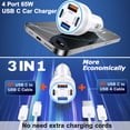 thumbnail image 2 of Cargador de coche Avatcen de 65 W para iPhone 16/15 Pro Max con 2 cables, 2 of 7