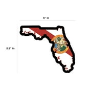 Auto Drive Florida State Vinyl Automotive Decal, Multicolor, 5” x 5.5”