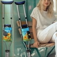 thumbnail image 2 of COEQINE Sunflower Crutch Bag Oil Paint Medical Crutch Accessories Storage Organizer for Underarm Crutches Easy to Clean Walking Cane Pouch Underarm Crutch Bag Gifts for Seniors, 2 of 7