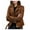 Brown, variant on Honeeladyy Sales Online Leather Jacket Womens PU Leather Cropped Jacket Long Sleeve Zipper Front Casual Moto Biker Outwear Plus Size Coat