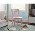 thumbnail image 5 of Linon Virden Farmhouse Style Slat Back Children's Chair, Set of 2, Princess Pink Finish, 5 of 11