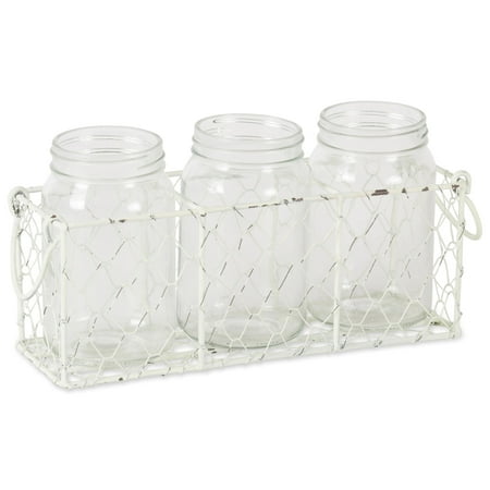 Set of 4 White Multi-purpose Jar Caddy 11"