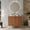 Gold,Walnut,White, variant on 30" Waterproof Wood Bathroom Organizer, Space-Saving Freestanding Cabinet with Marble Top, Retro Bathroom Vanity with Ceramic Sink for Bathroom, Black,Gold,Walnut,White