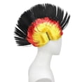 thumbnail image 2 of Vjnyvs Mohawk Wig, German Flag Afro Wig Headgear, Mohican Rooster Rainbow Wig Party Accessories for Sporting Events Outfit, 2 of 7
