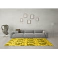 thumbnail image 3 of Ahgly Company Machine Washable Indoor Rectangle Abstract Yellow Contemporary Area Rugs, 8' x 12', 3 of 4