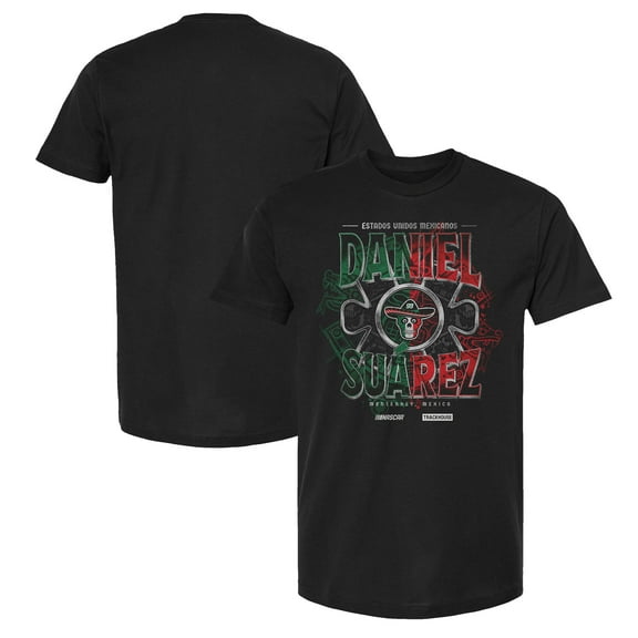 Men's Trackhouse Racing Team Collection Black Daniel Suarez Mexico Heritage T-Shirt