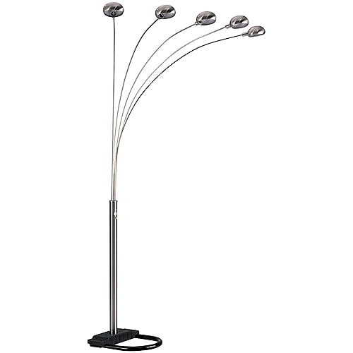 5 Arms Arch Floor Lamp Satin Nickel, Ore International Floor Lamp Assembly Instructions