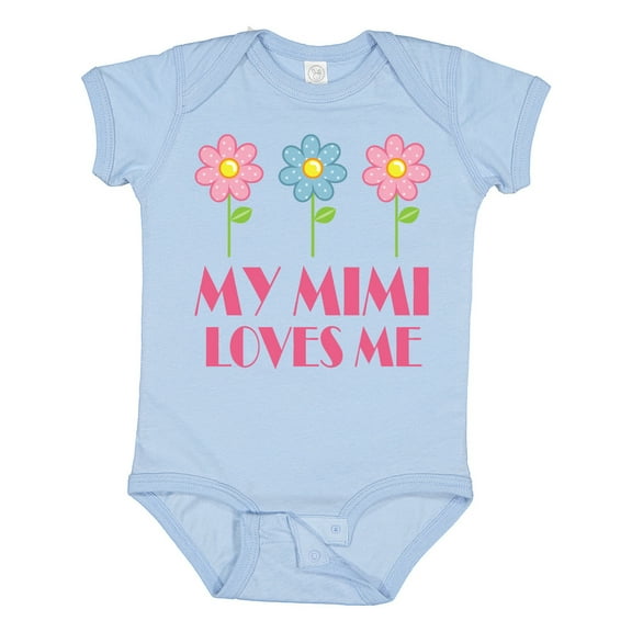 Inktastic Mimi Loves Me Daisies Girls Baby Bodysuit