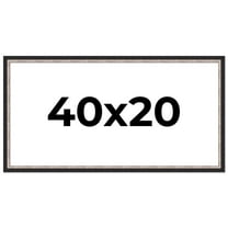 40x20 Frame Silver Real Wood Picture Frame Width 1.25 Inches | Interior Frame Depth 0.75 Inches |