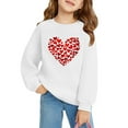 thumbnail image 3 of GA WEIHUA Saving,Valentines Day Love Heart Sweatshirts Girls Valentine Sweatshirts Toddler Casual Lovely Graphic Long Sleeve Pullover Kids Tops(White,3 Years), 3 of 3