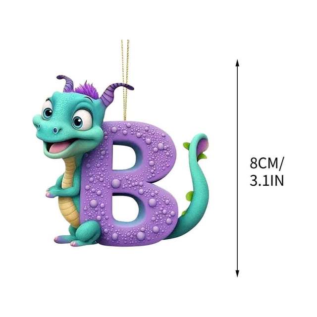 English 26 Letters Flying Baby Small Pendant Flat Acrylic Car Pendant Home Decoration Pendant