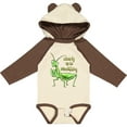 thumbnail image 3 of Inktastic Praying Mantis- Clearly Up to Something Boys or Girls Long Sleeve Baby Bodysuit, 3 of 5