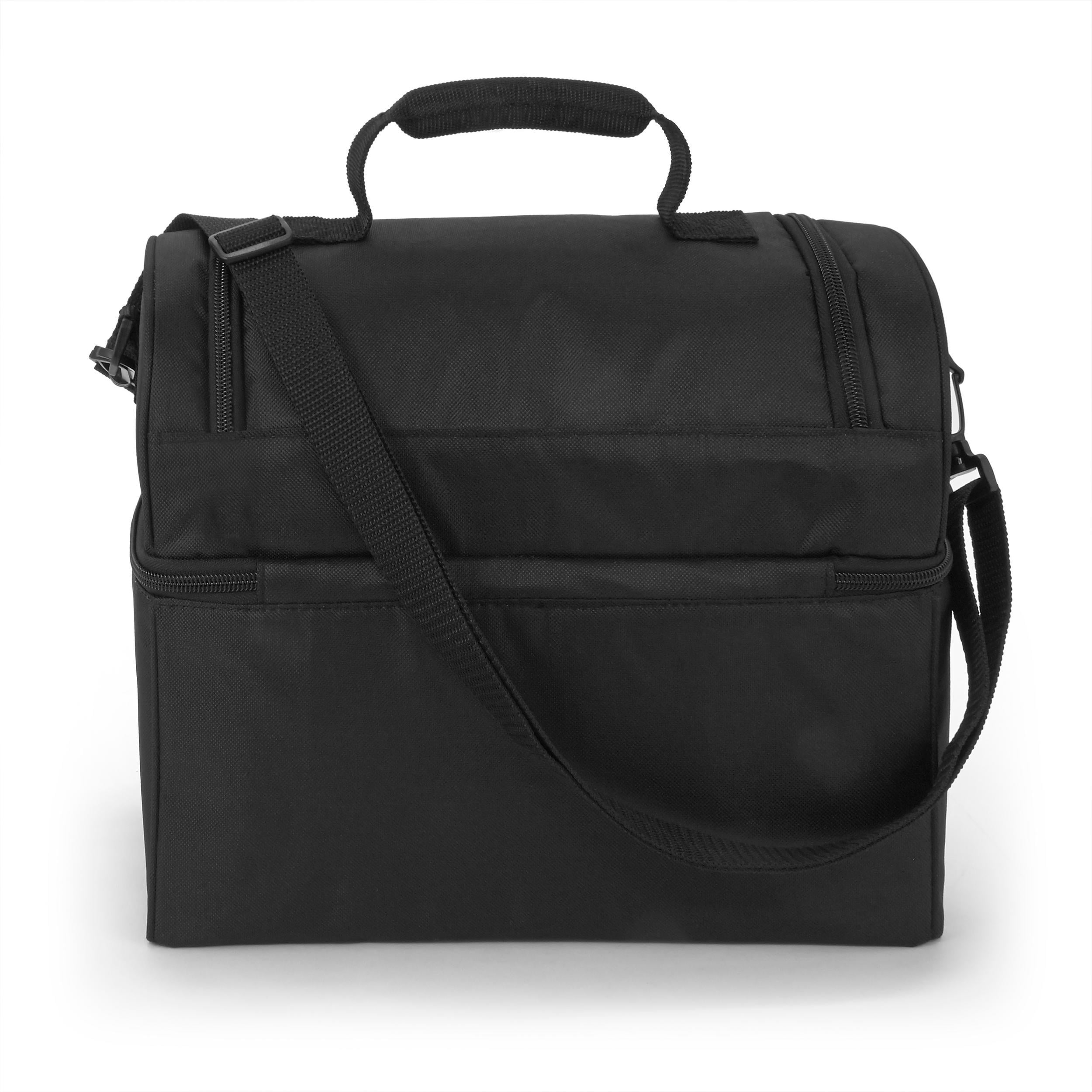 Thermos Insulated Lunch Lugger with Multiple Pockets, Black