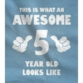thumbnail image 2 of Awesome 5-Year-Old Tstars T-Shirt - Perfect 5th Birthday Gift - Kids' Party Humor Tee - Boys' Unique Birthday T-shirt - Comfy Cotton Unisex Apparel - Fun B-Day Celebration Graphic Shirt for Children, 2 of 6