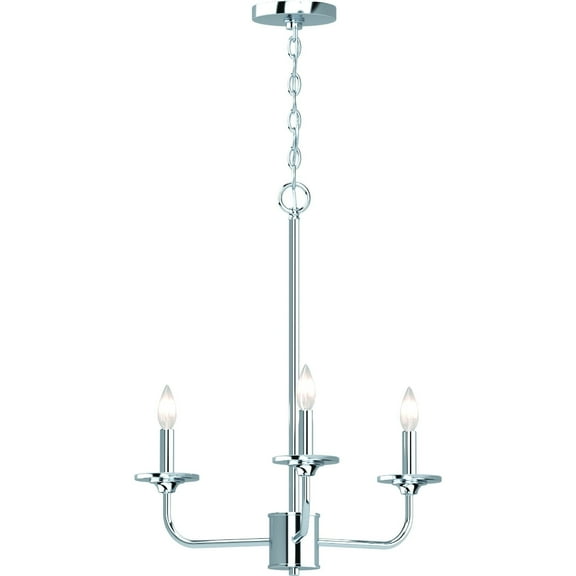 Volume Lighting 5533 Aria 3 Light 21" Wide Taper Candle Chandelier - Nickel