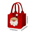 thumbnail image 3 of Aufmer 4 Pcs Festive Christmas Gift Bag, Felt Present Packaging with Holiday Designs, Reusable Party Favor Pouch(Multicolor), 3 of 6